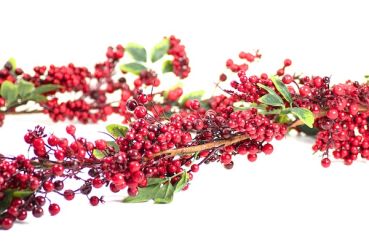 Girlande Beeren "Berry" in der Farbe rot, 1,5 m lang, Weihnachtsdeko