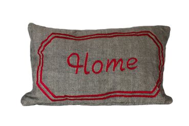Kissen "Home" mit Füllung in Tweed in dem Maßen 50 x 30 cm