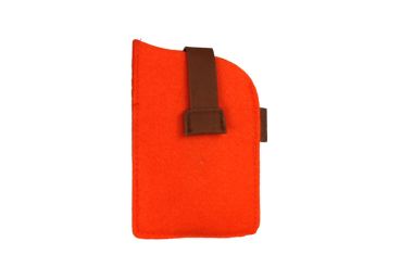 Smartphone oder Handy Tasche aus Filz mit Klettverschluss in der Farbe orange